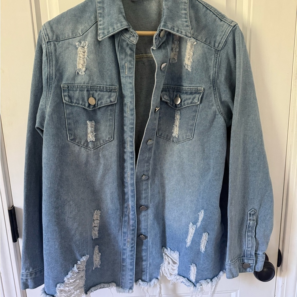 Distressed Denim Jacket